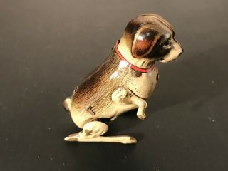 C.  1950 Us Zone Germany Tin Windup Clockwork Hopping Dog Toy