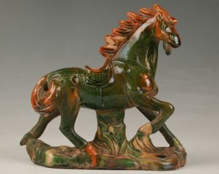 Unique Chinese Ceramic Glaze Statue Home Decoration Animal Horse Mascot Gift M