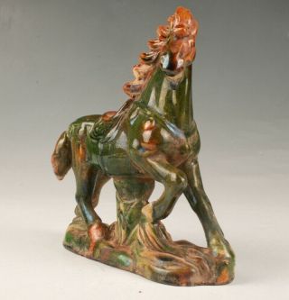 UNIQUE CHINESE CERAMIC GLAZE STATUE HOME DECORATION ANIMAL HORSE MASCOT GIFT M 5