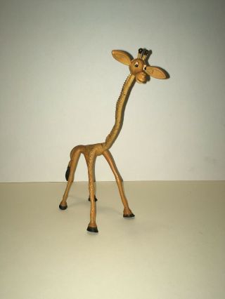 Vintage Brabo Bendable Giraffe Toy Rubber 10 " Tall Made In Hong Kong 60 