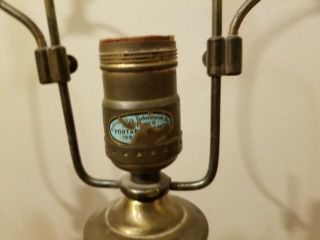 Antique FENTON LAMP Set of 2 RED Mid Century Vintage Lamps 7