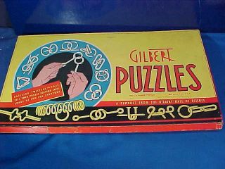 1940 Boxed Set Of 20 Metal Twister Puzzles By A.  C.  Gilbert