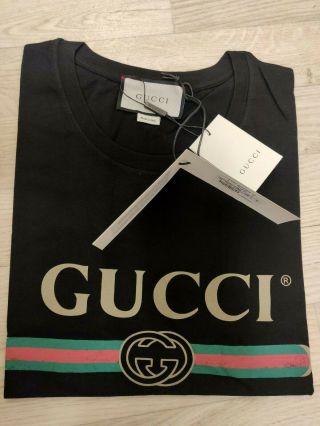Gucci Logo Printed T - Shirt Vintage Logo