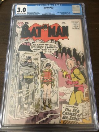 Batman 121 First Mr Freeze 1959 Cgc 3.  0 Rare