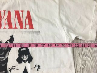 Vintage Nirvana 1993 In Utero Tour T - Shirt W/ Butthole Surfers Size L 3