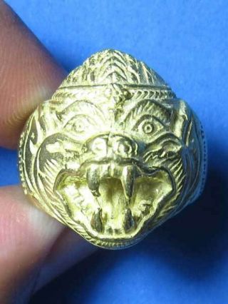 0512 - Thai Amulet Talisman Hanuman Ring Lp Pern Lp Sum Ang Wat Bang Pra 53 Samang
