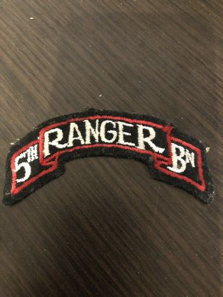 Wwii 5th Ranger Bn Patch On Wool