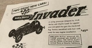 Duromatic McCoy Invader 1950’s Tether Car Rare Piece 7