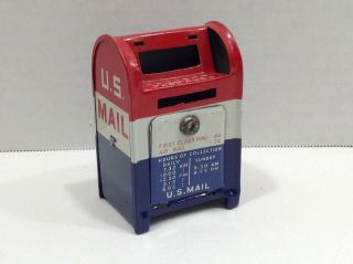Vintage Tin U.  S.  Mail Box Toy - - - Made In Japan