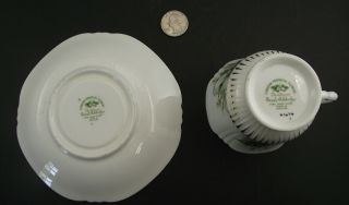 ROYAL ADDERLEY TRILLIUM PATTERNED ANTIQUE CABINET TEA CUP AND SAUCER 4