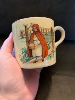 Vintage Little Red Riding Hood Coffee Cup - Edwin M.  Knowles China