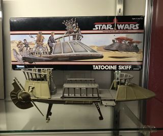 Vintage Kenner Star Wars Potf Tatooine Skiff 1985 Box Insert & Bonus Stand
