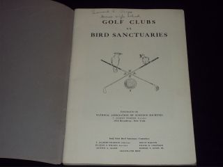 1926 GOLF CLUBS AS BIRD SANCTUARIES BOBBY JONES AUGUSTA NATIONAL FOUNDER - RARE 4