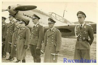 Best Luftwaffe Fighter Pilots Lined Up In Front Of Me - 109 Fighter Planes