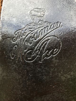 Rare Vintage Antique” The Woodman” Single Bit Axe Embossed Outstanding Logo Nr