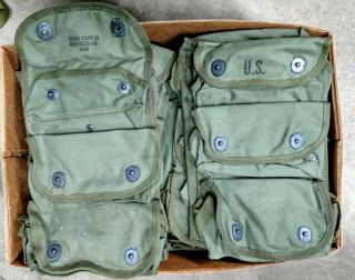 Us Wwii 3 Pocket Hand Grenade Pouches