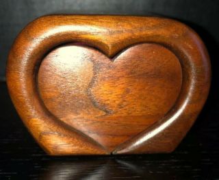 Heart - Shaped Wood Puzzle - Jewelry - Trinket - Gift Box Hand Crafted