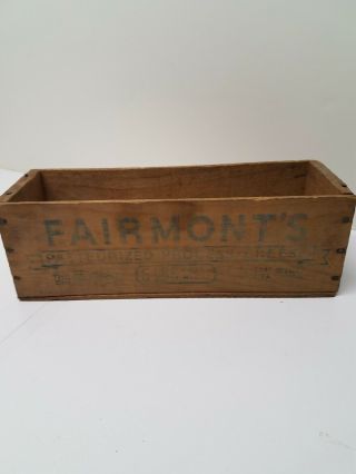 Vintage Fairmont’s 5 Pound Pastuerized Wood Cheese Box