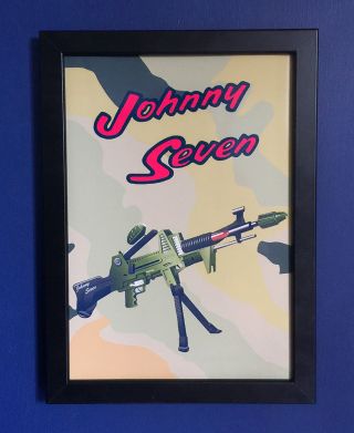 Johnny Seven Oma One Man Army Vintage 1964 Framed A4 Size Poster Shop Sign