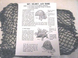 US WW2 M1 Helmet Net Cover Army Paratrooper with Instructions 4