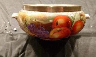 Vintage Hand Painted Bowl,  China Fruits Design Japanese Porcelain Signed