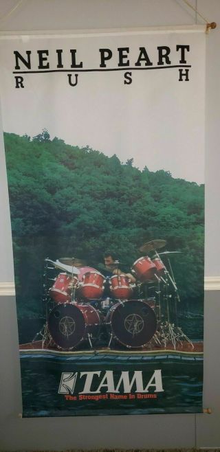 Rare Neil Peart Rush Memorabilia Large Banner 1980 - Outstanding Cond