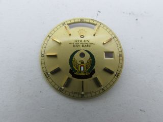 Vintage Rolex Day - date Arab Saudi UAE Military Champagne Marker Gold Dial 3