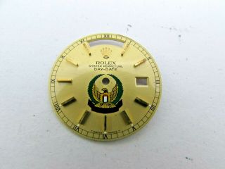 Vintage Rolex Day - date Arab Saudi UAE Military Champagne Marker Gold Dial 6