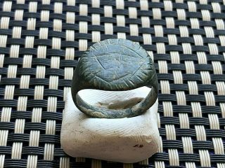 Ancient Roman Bronze Ring Circa 200 - 500 Ad Very Rare