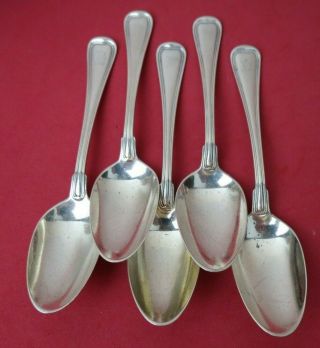 5 Gorham 1904 Old French Sterling Silver Teaspoons Spoon 5 7/8 " Mono D