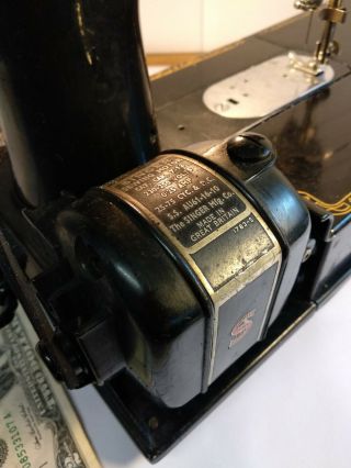RAREST portable vintage electric SINGER sewing machine 222K featherweight 7