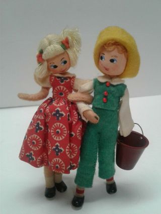 Baps Dolls Jack And Jill Vintage Germany Bartel Edith Von Arps Pail Of Water