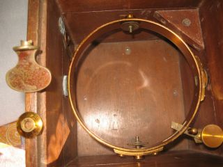 Antique marine chronometer spare parts.  Box.  Ring bowl. 6