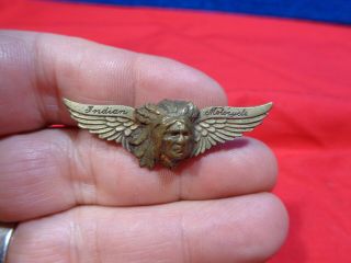 Vintage Indian Motorcycle Advertising Sign Vest Pin