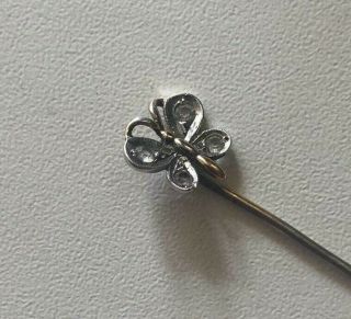 K.  FABERGE design Imperial Russian 84 Silver Tie Pin with Crystals 8