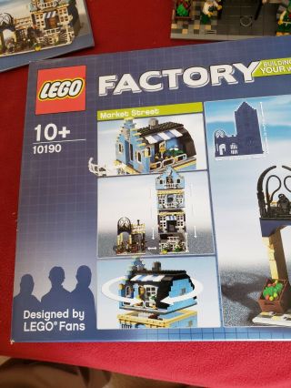 LEGO FACTORY MARKET STREET (10190) 100 COMPLETE W/BOX & INSTRUCTIONS VERY RARE 12