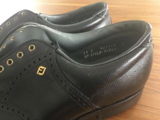 VINTAGE Footjoy Classics mens black 12D leather golf shoes style 51011 3