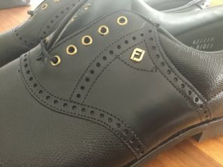 VINTAGE Footjoy Classics mens black 12D leather golf shoes style 51011 4