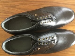 VINTAGE Footjoy Classics mens black 12D leather golf shoes style 51011 7