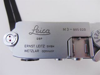 Vintage Leica M3 35mm Rangefinder Film Camera Body Only No.  985020 7