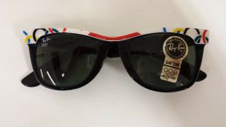 Vintage Sunglasses Ray Ban Wayfarer I Olympic Winter Games G15 Never Worn