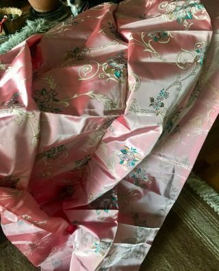Vintage Taffeta Drapes,  Gorgeous And,  4 Panels Unlined,  Rose Pink
