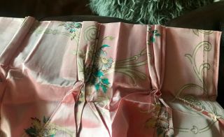 Vintage taffeta drapes,  gorgeous and,  4 panels unlined,  rose pink 2