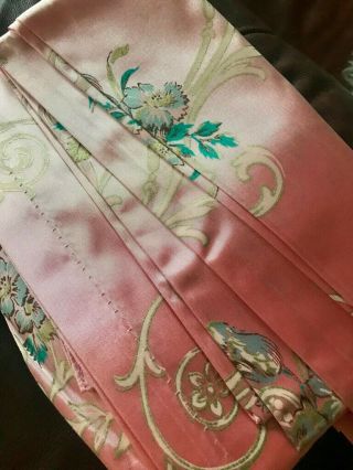Vintage taffeta drapes,  gorgeous and,  4 panels unlined,  rose pink 5