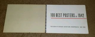 1942 Book Titled 100 Best Posters 1942 Outdoor Advertising Incorporated RARE VTG 4