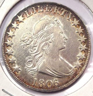 1806/5 Draped Bust Half Dollar 50c - Xf Details - Rare Early Coin
