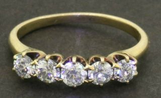 Bailey,  Banks & Biddle Vintage 18k Gold 1.  0ctw Vs1/f Diamond 5 - Stone Band Ring