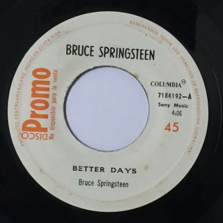 Bruce Springsteen - Better Days - Rare Radio Promo 45 Costa Rica