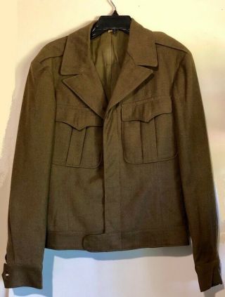 Wwii Us Army 1944 - Soldiers Ike Jacket - Wool Size 38l