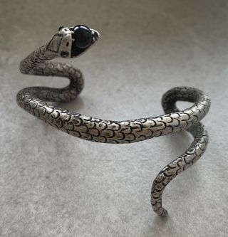Authentic Ysl Yves Saint Laurent Silver Snake Bracelet